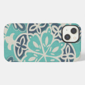 Blue Batik Tile I iPhone Hoesje (Achterkant horizontaal)