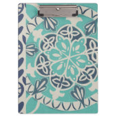 Blue Batik Tile I Klembord (Voorkant)