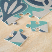 Blue Batik Tile I Legpuzzel (Zijkant)