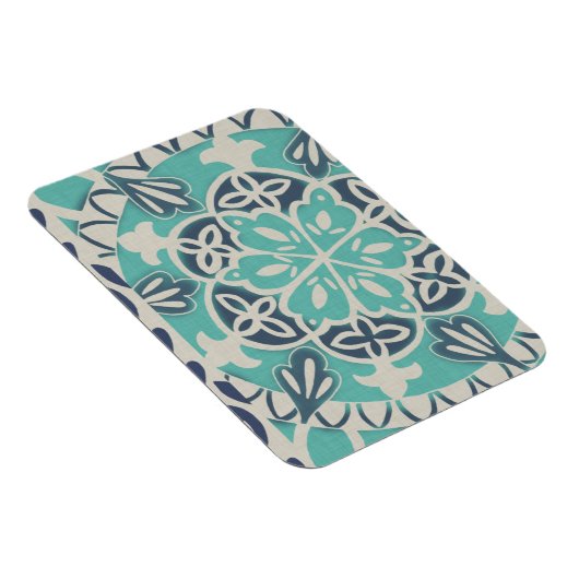 Blue Batik Tile I Magneet (Rechterzijde)