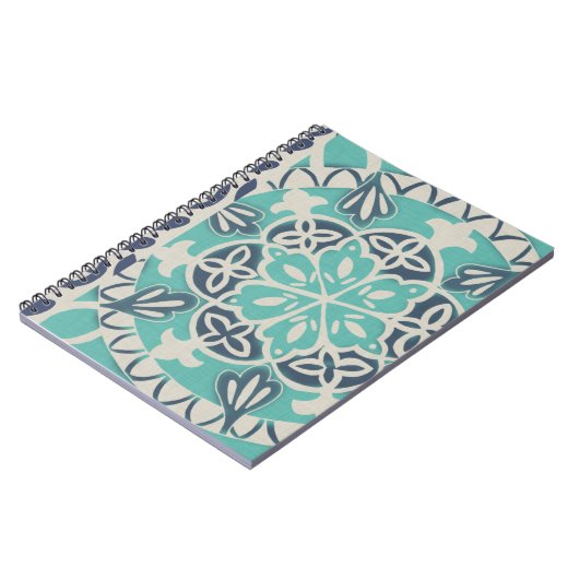 Blue Batik Tile I Notitieboek (Linkerzijde)