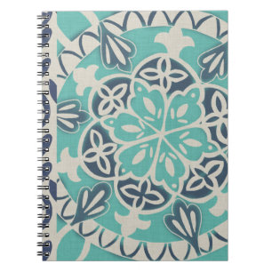 Blue Batik Tile I Notitieboek
