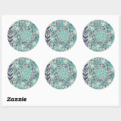 Blue Batik Tile I Ronde Sticker (Vel)