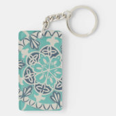 Blue Batik Tile I Sleutelhanger (achterkant)