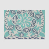 Blue Batik Tile I Tissuepapier (Voorkant)