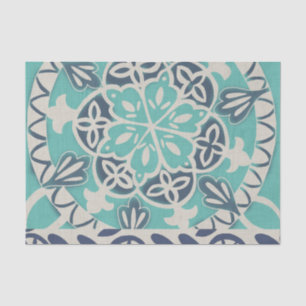 Blue Batik Tile I Tissuepapier