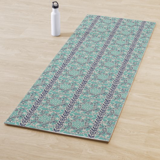 Blue Batik Tile I Yogamat (In situ)