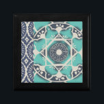 Blue Batik Tile II Cadeaudoosje<br><div class="desc">Floral</div>