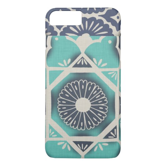 Blue Batik Tile II Case-Mate iPhone Case (Achterkant)