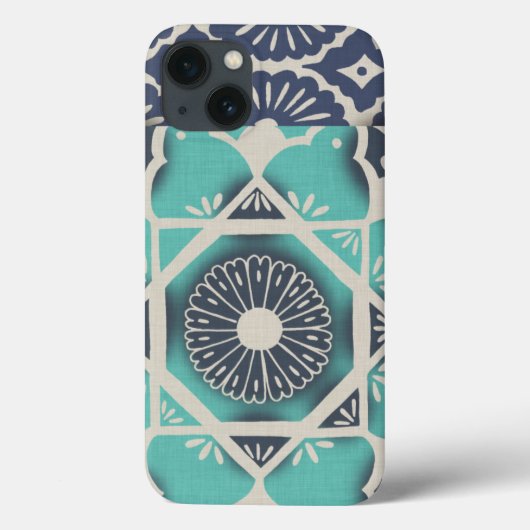 Blue Batik Tile II Case-Mate iPhone Case (Achterkant)