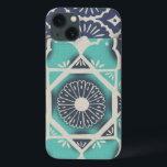 Blue Batik Tile II Case-Mate iPhone Case<br><div class="desc">Floral</div>