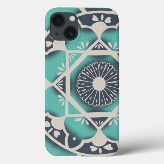 Blue Batik Tile II Case-Mate iPhone Case (Achterkant)