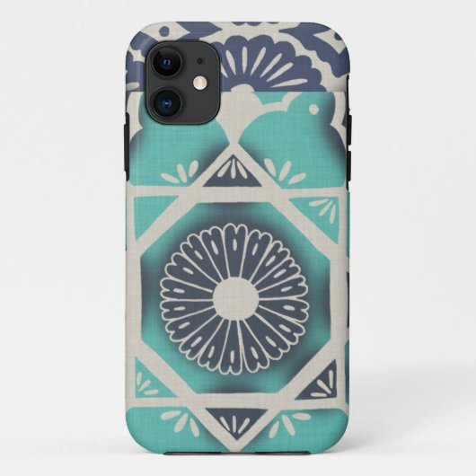 Blue Batik Tile II Case-Mate iPhone Case (Achterkant)