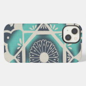Blue Batik Tile II iPhone Hoesje (Achterkant horizontaal)