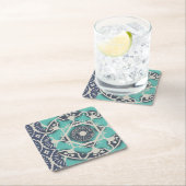 Blue Batik Tile II Kartonnen Onderzetters (Insitu)