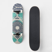 Blue Batik Tile II Persoonlijk Skateboard (Voorkant)