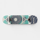 Blue Batik Tile II Persoonlijk Skateboard (Horizontaal)