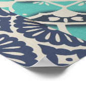 Blue Batik Tile II Poster (Hoek)