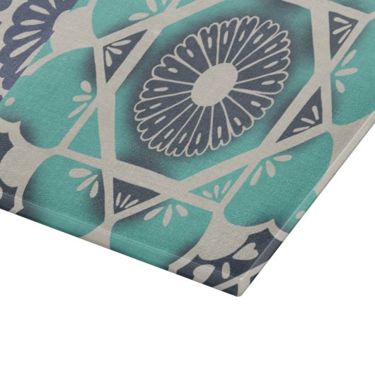 Blue Batik Tile II Snijplank (Hoek)