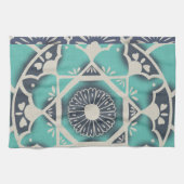 Blue Batik Tile II Theedoek (Horizontaal)