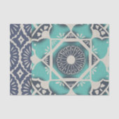 Blue Batik Tile II Tissuepapier (Voorkant)