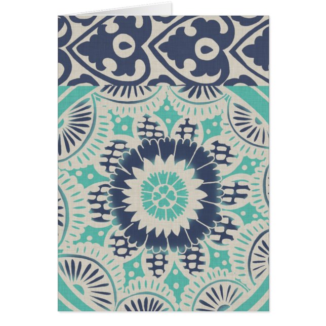 Blue Batik Tile III (Voorkant)