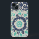 Blue Batik Tile III Case-Mate iPhone Case<br><div class="desc">Floral</div>