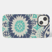 Blue Batik Tile III iPhone Hoesje (Achterkant horizontaal)