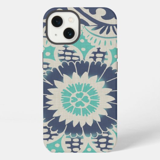 Blue Batik Tile III iPhone Hoesje (Achterkant)