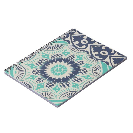 Blue Batik Tile III Notitieboek (Linkerzijde)