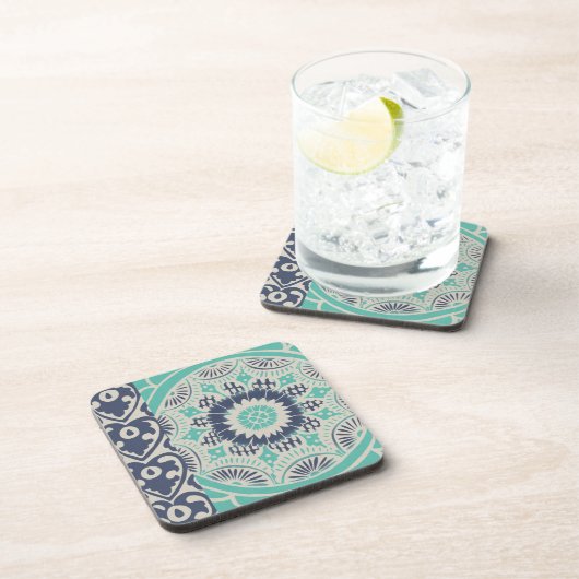 Blue Batik Tile III Onderzetter (Rechterzijde)