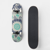 Blue Batik Tile III Persoonlijk Skateboard (Voorkant)