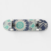 Blue Batik Tile III Persoonlijk Skateboard (Horizontaal)