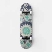 Blue Batik Tile III Persoonlijk Skateboard (Voorkant)
