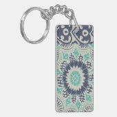 Blue Batik Tile III Sleutelhanger (Voorkant Links)