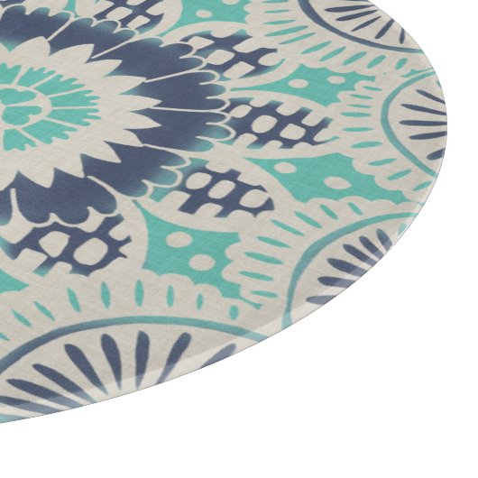 Blue Batik Tile III Snijplank (Hoek)