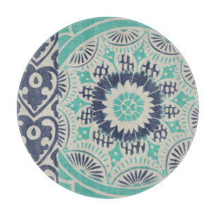Blue Batik Tile III Snijplank