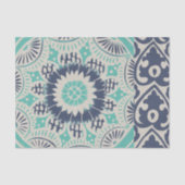 Blue Batik Tile III Tissuepapier (Voorkant)