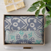 Blue Batik Tile III Tissuepapier (Geschenk)