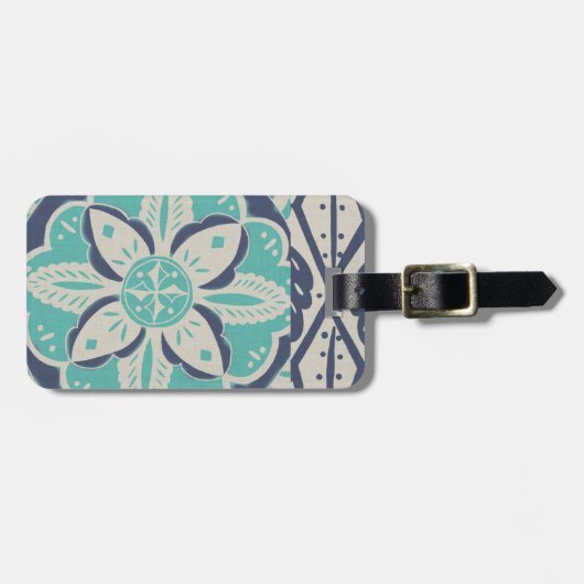 Blue Batik Tile IV Bagagelabel (Voorkant horizontaal)