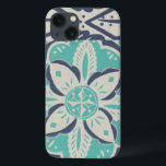 Blue Batik Tile IV iPhone 13 Hoesje<br><div class="desc">Floral</div>