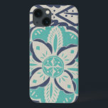 Blue Batik Tile IV iPhone 13 Hoesje<br><div class="desc">Floral</div>