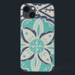 Blue Batik Tile IV Case-Mate iPhone Case<br><div class="desc">Floral</div>