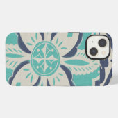 Blue Batik Tile IV iPhone Hoesje (Achterkant horizontaal)
