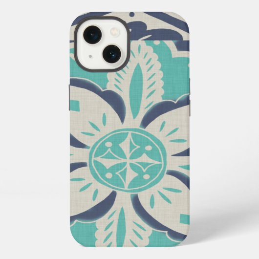 Blue Batik Tile IV iPhone Hoesje (Achterkant)