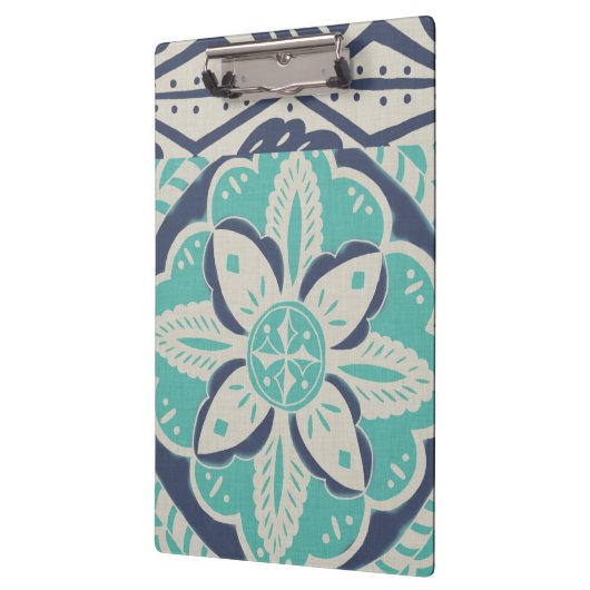Blue Batik Tile IV Klembord (Links)