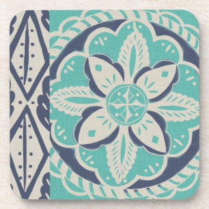 Blue Batik Tile IV Onderzetter