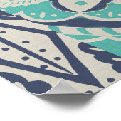 Blue Batik Tile IV Poster (Hoek)