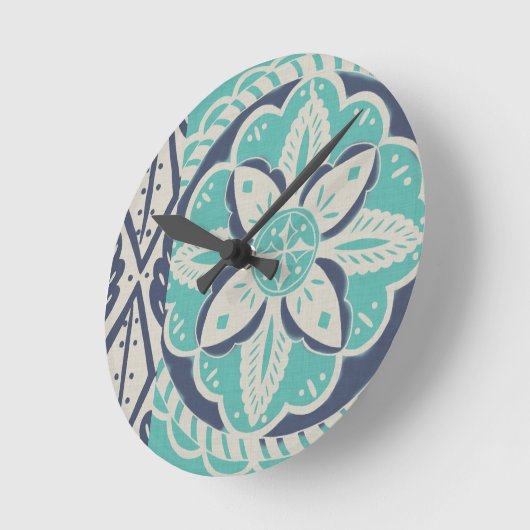 Blue Batik Tile IV Ronde Klok (Hoek)
