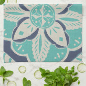 Blue Batik Tile IV Theedoek (Gevouwen)